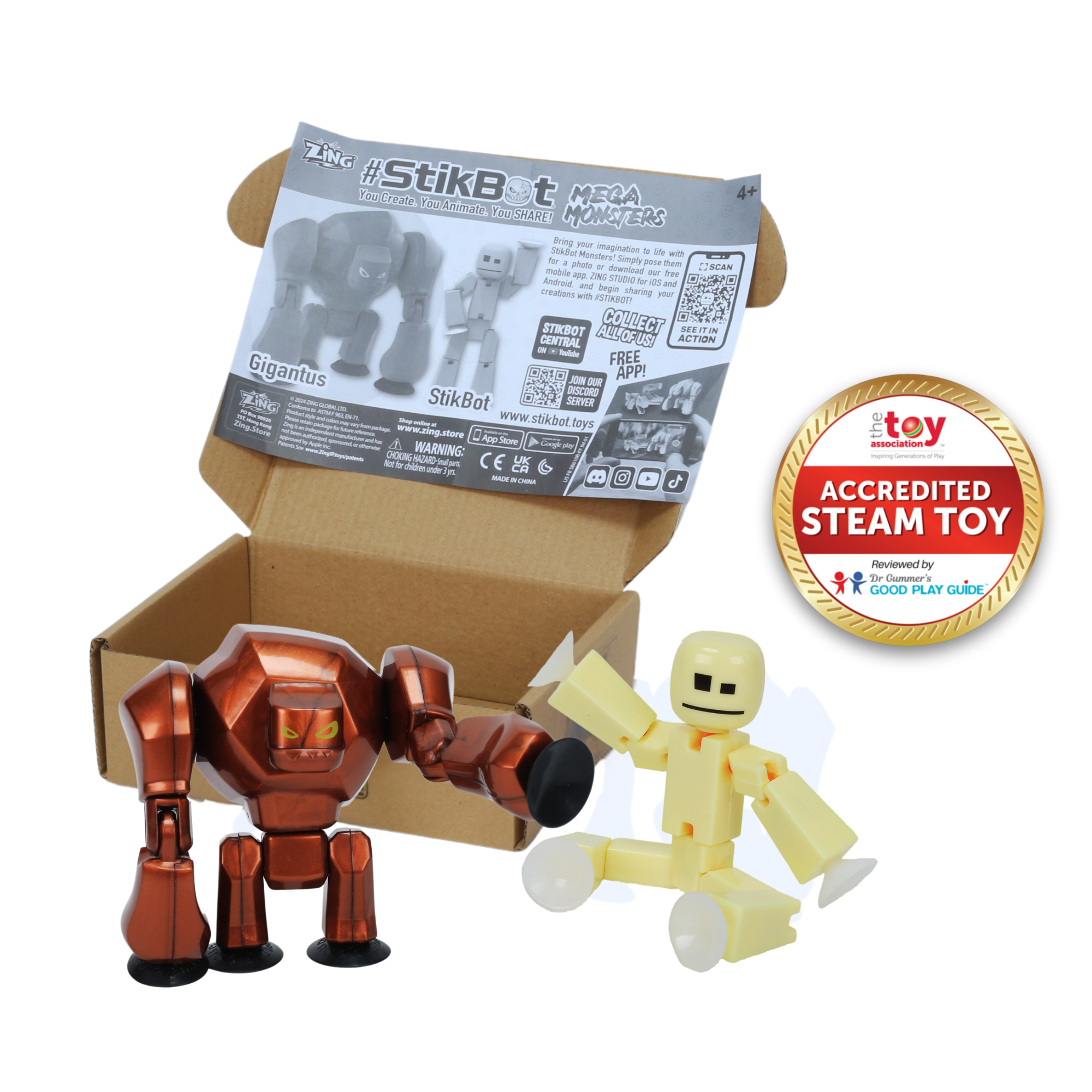 StikBot Mega Monster Bronze Gigantus & Butter StikBot Duo