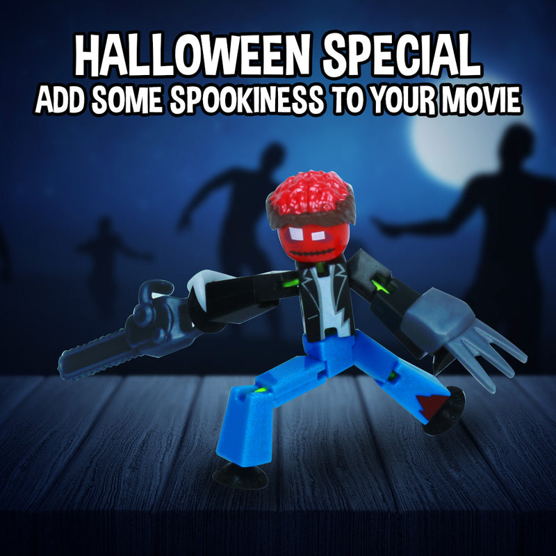 StikBot Halloween Zombie Pack - Pack of 4 Printed StikBots with Accessories