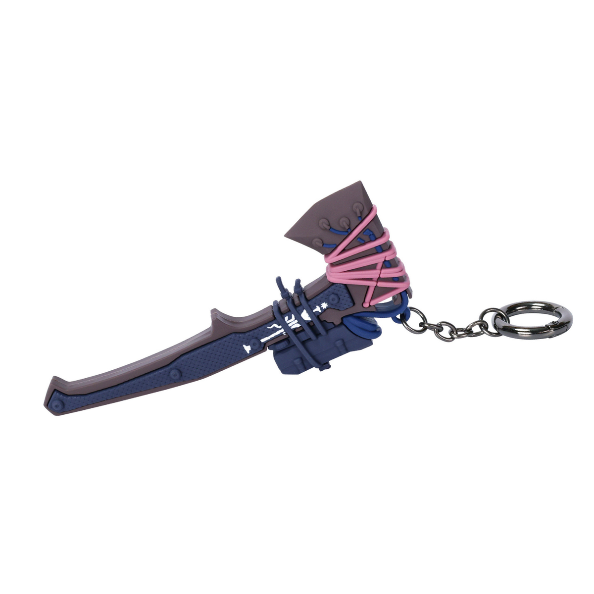 Cyberpunk 2077 Cut-O-Matic chainsword PVC keychain product image on white background