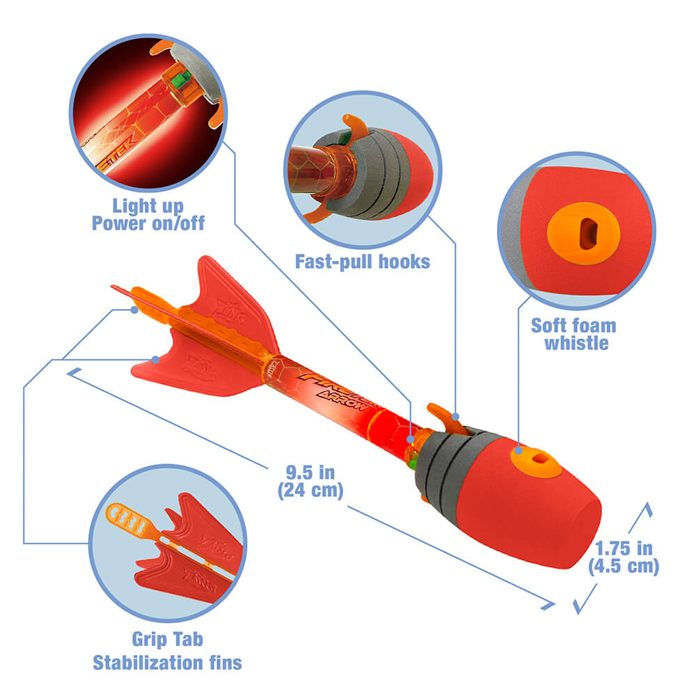 #color_1 Red Firetek Arrow + 1 Suction Cup Arrow