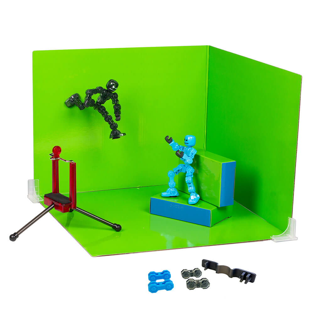 StikBot Zing, Set of 8 Clear Collectable Action Figures and Mobile Phone  Tripod, Create Stop Motion Animation, Great for Kids Ages 4 and Up