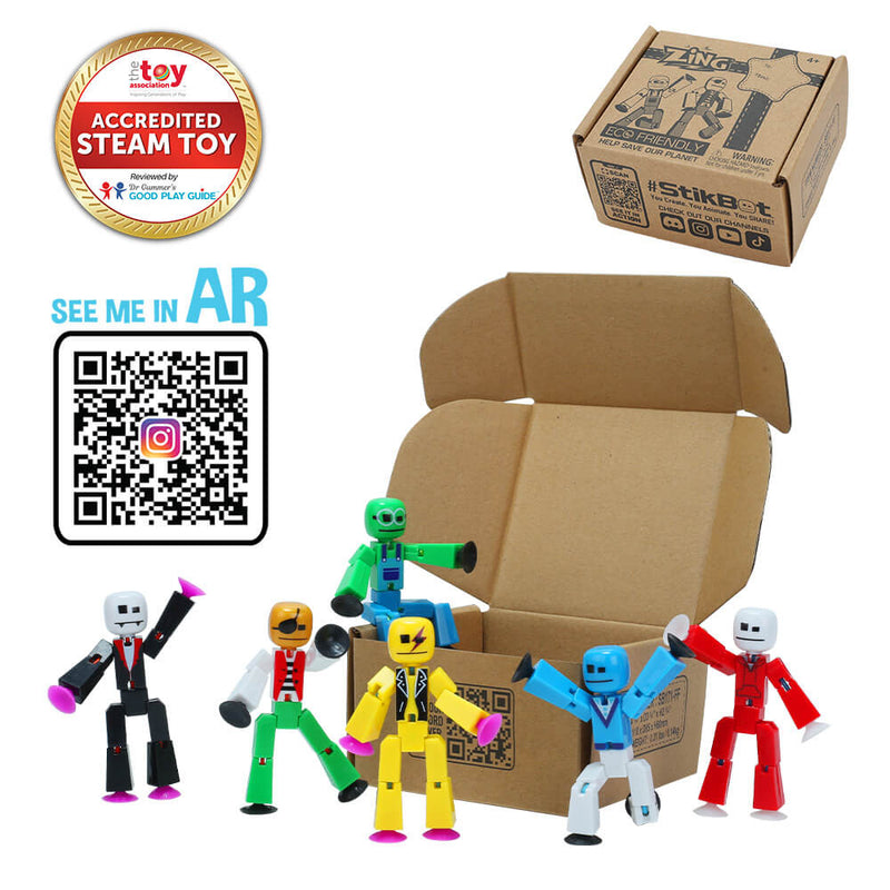 StikBot Avatar Series 1 - Pack of 6 UV Printed Stikbots