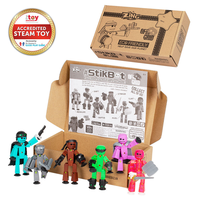 stikbot_off_the_grid_make_video_youtube_star_weapon_accessories_eco_friendly_packaging
