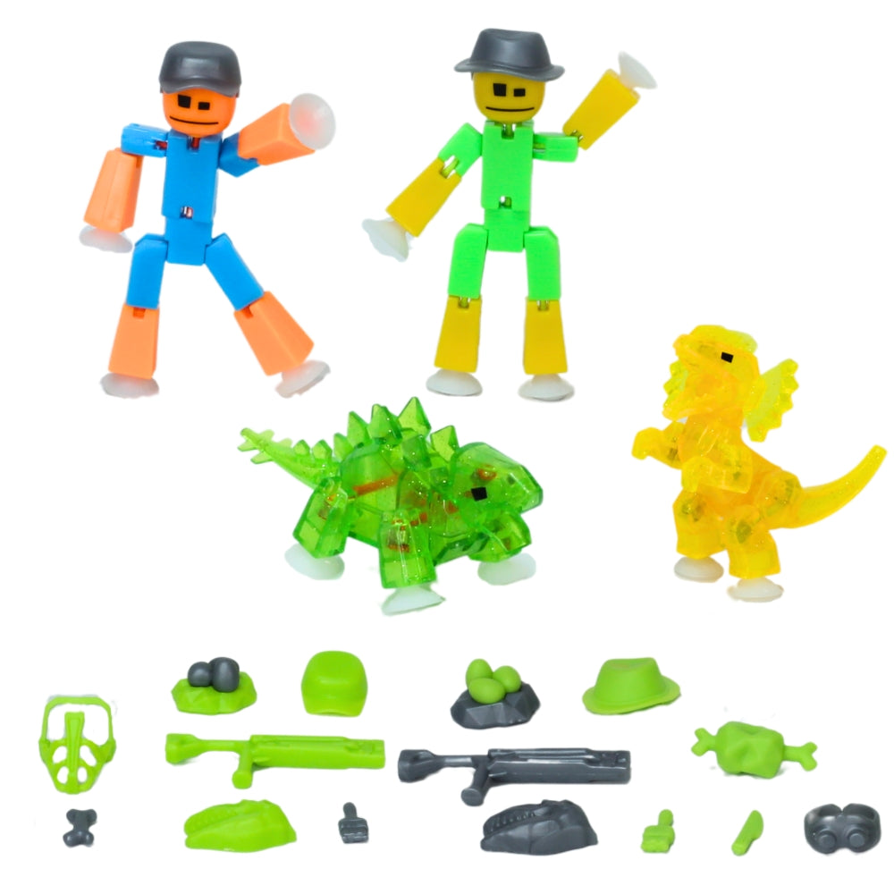 StikBot Dino Theme Pack (NEW) : Sparkle Stop Motion Fun!