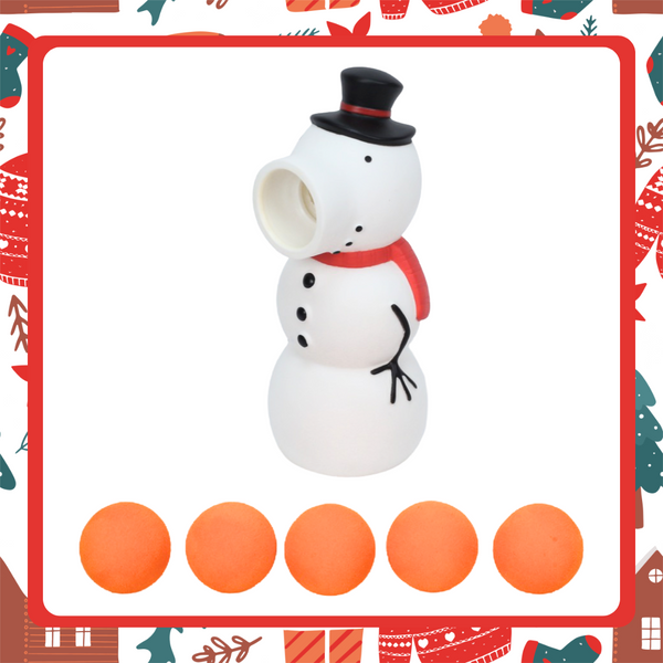 Snowman Popper Toy - Soft Foam Ball Launcher - Fun & Safe Indoor/Outdoor Play for Kids Aged 4+ - Perfect Winter & Christmas Gift!