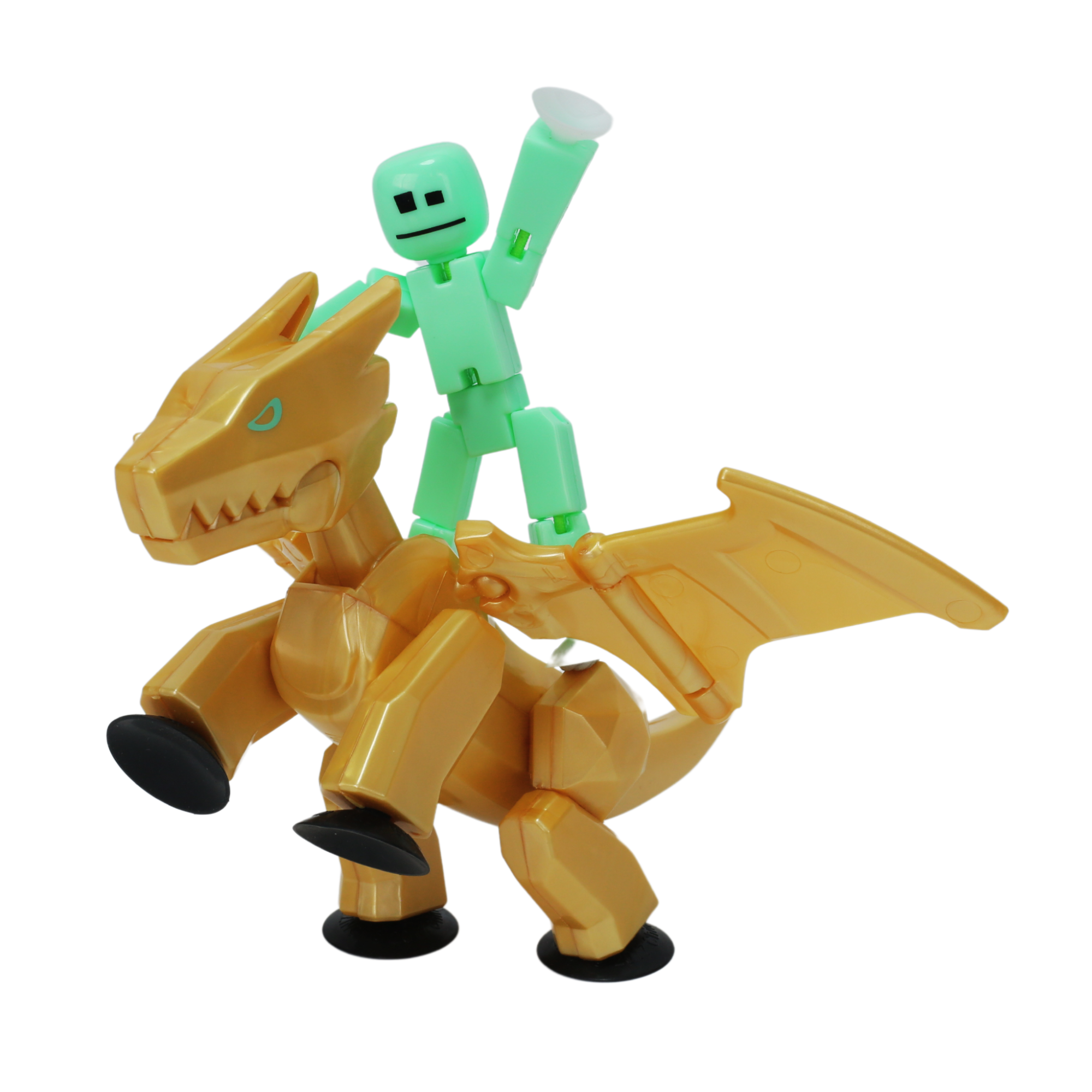 StikBot Gold Scorch Mega Monster & Mint StikBot Duo