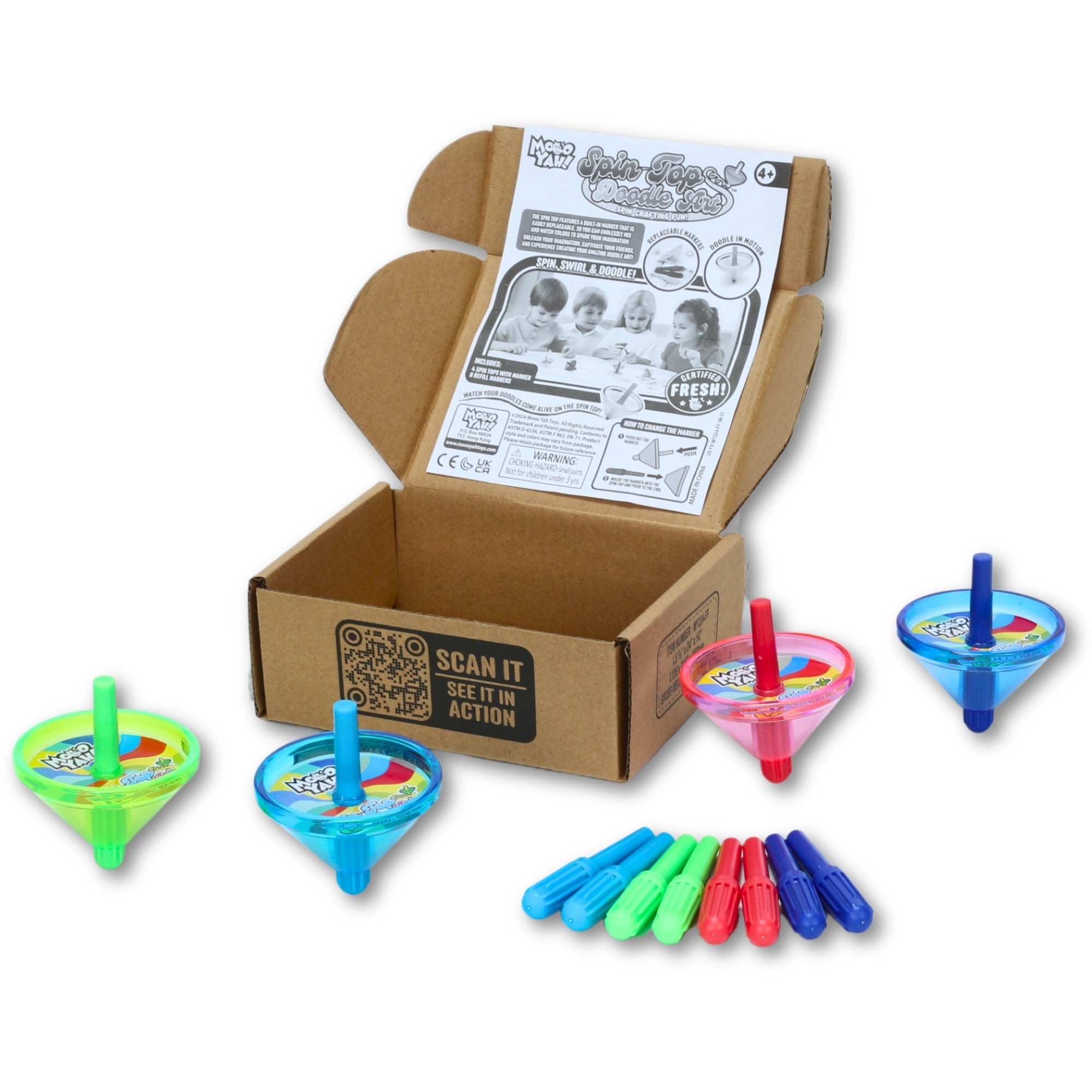 Spin Art Fun! Creative Color Spin Tops Drawing Kit for Kids 5+