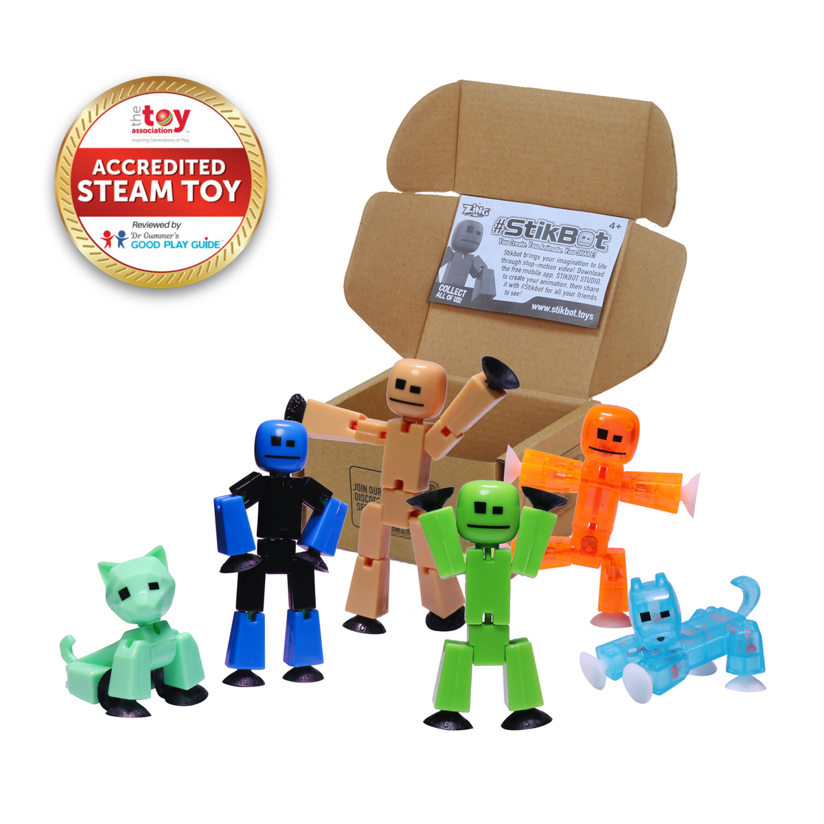 Zing StikBot - Confezione doppia con 2 StikBot, action figure da collezione e accessori, animazione Stop Motion, dai 4 anni in su (melanzana in metallo e oliva metallizzata Zing StikBot - Confezione doppia con 2 StikBot, action figure da collezione e accessori, animazione Stop Motion, dai 4 anni in su (melanzana in metallo e oliva metallizzata