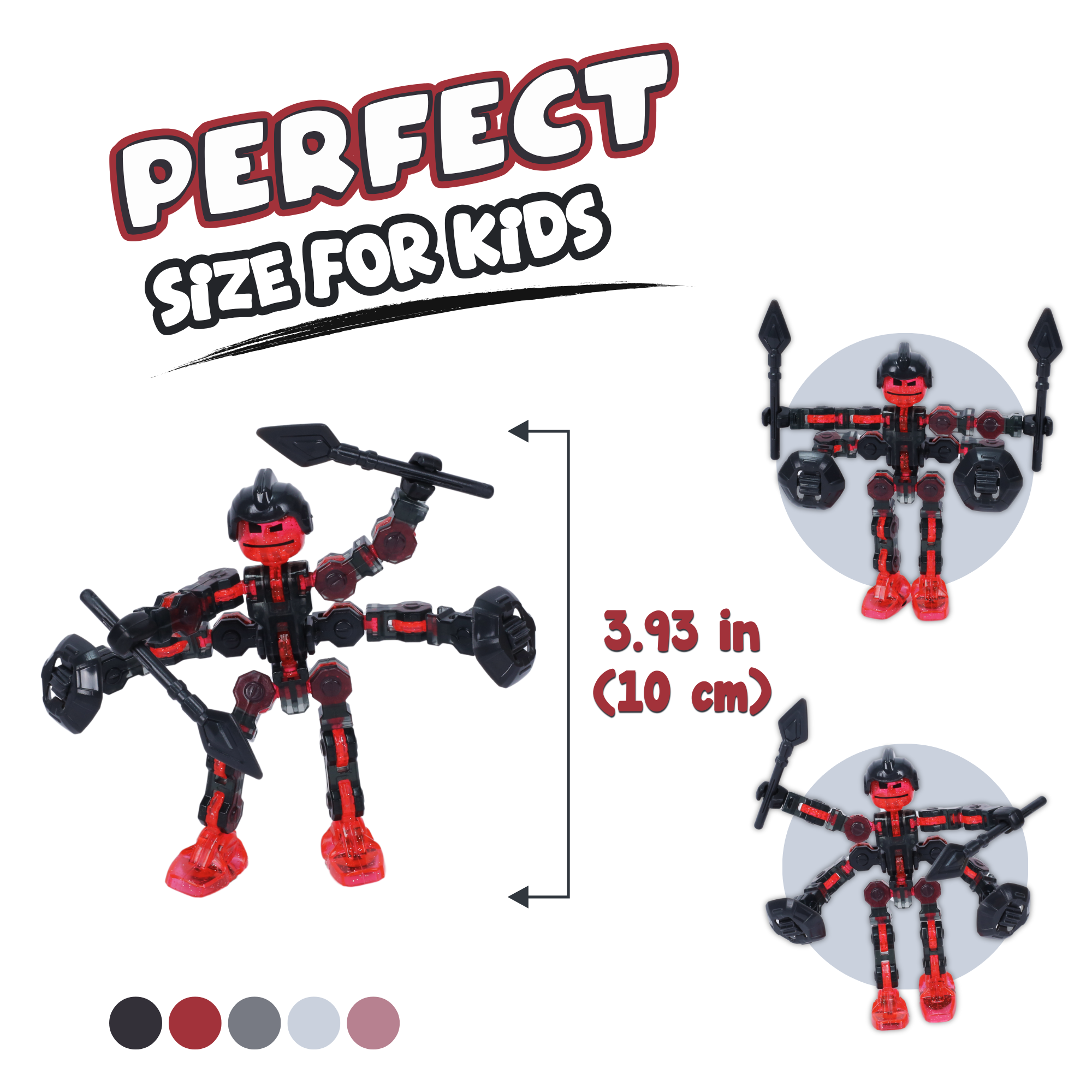 Klikbot Galaxy 3 Pack: Poseable Action Figures with Accessories