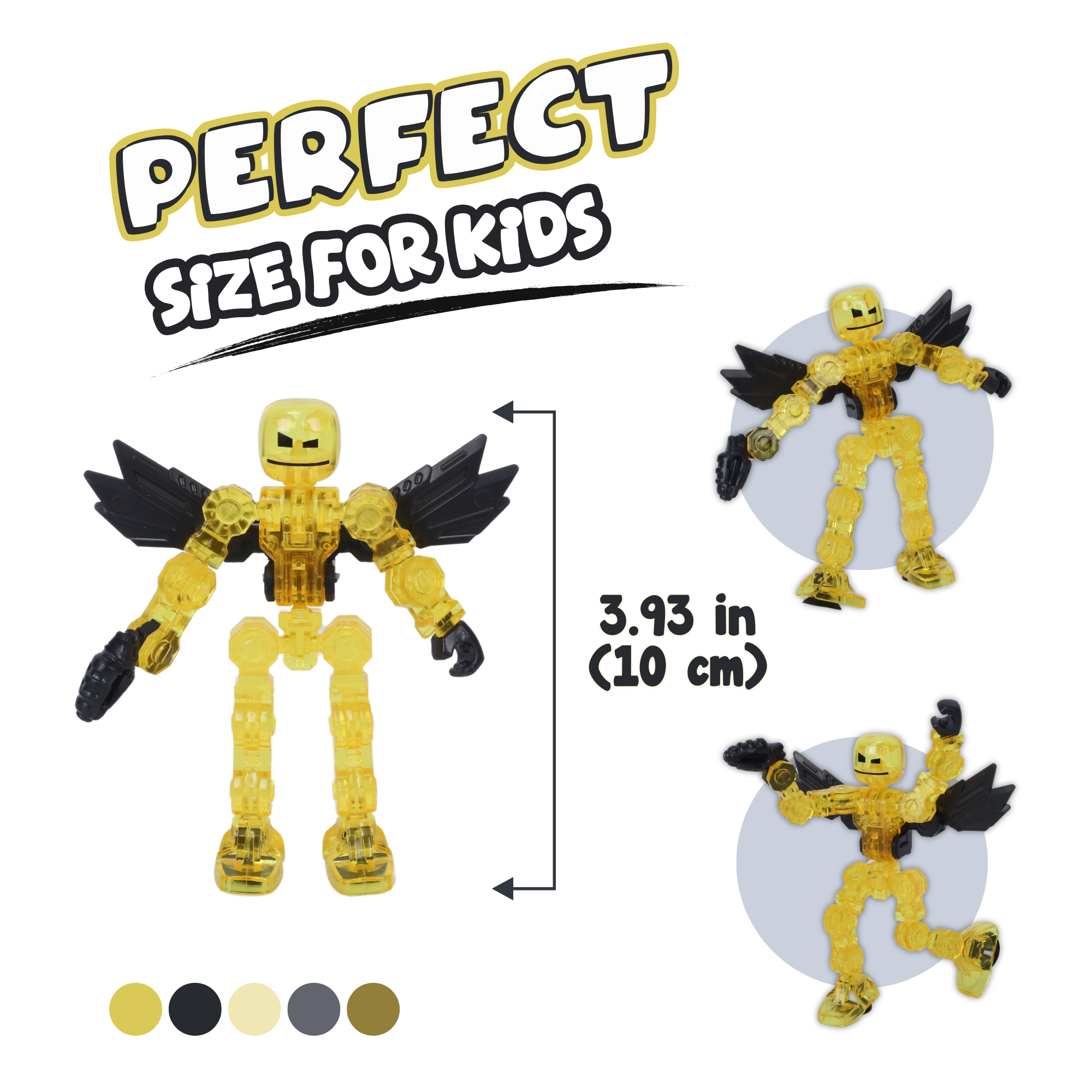 Klikbot Galaxy 3 Pack: Poseable Action Figures with Accessories