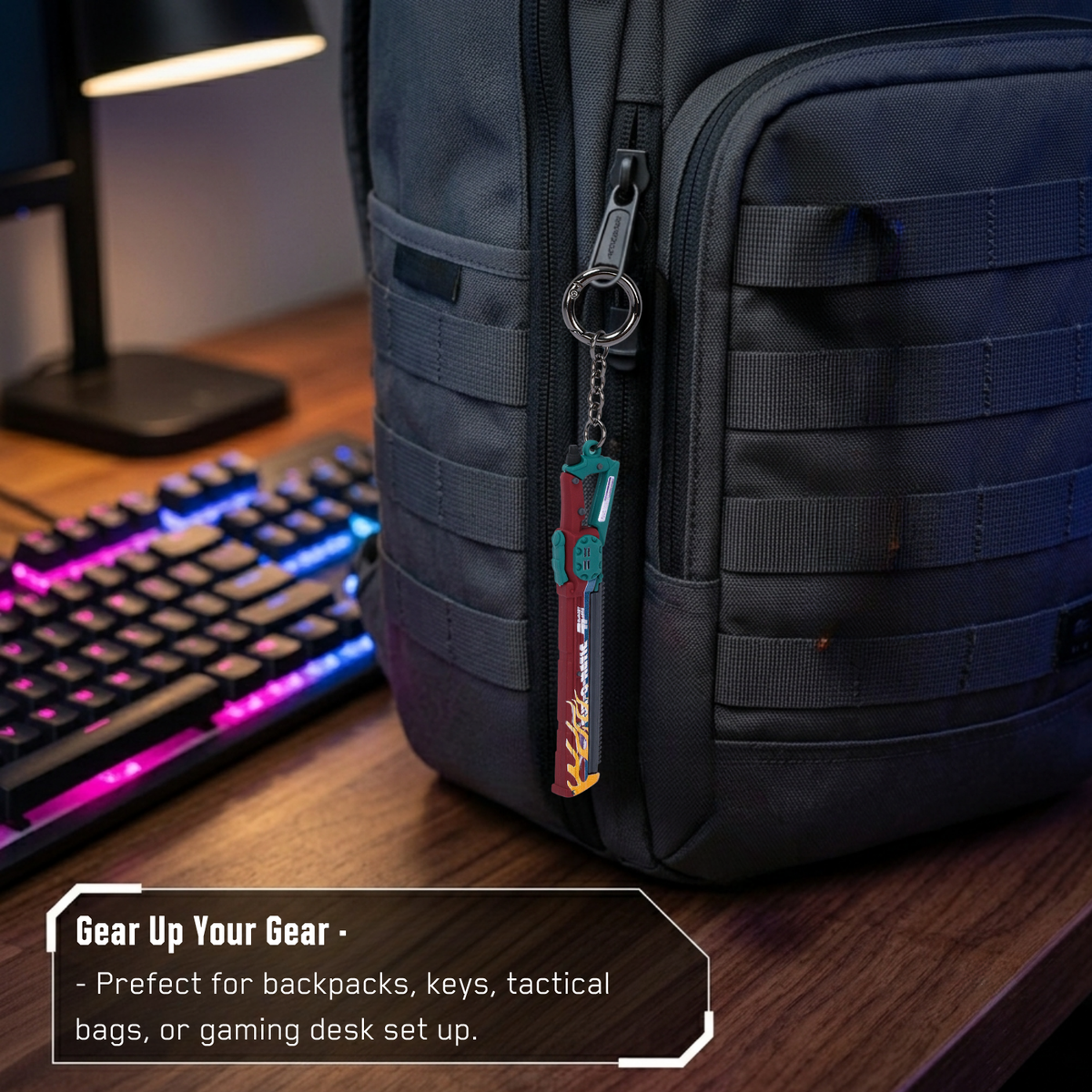 Cyberpunk 2077 CUT-O-MATIC Melee Saw 3D PVC Keychain – Officially Licensed Collectible