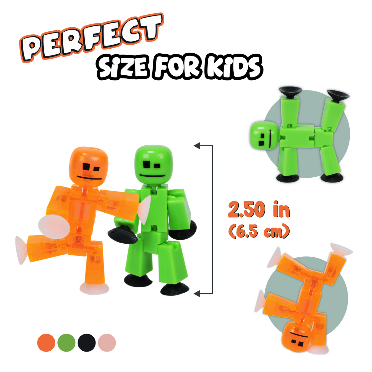 Stikbot Keychain StikBot Family Pack (NEW Colors): Stop Motion Family Fun!