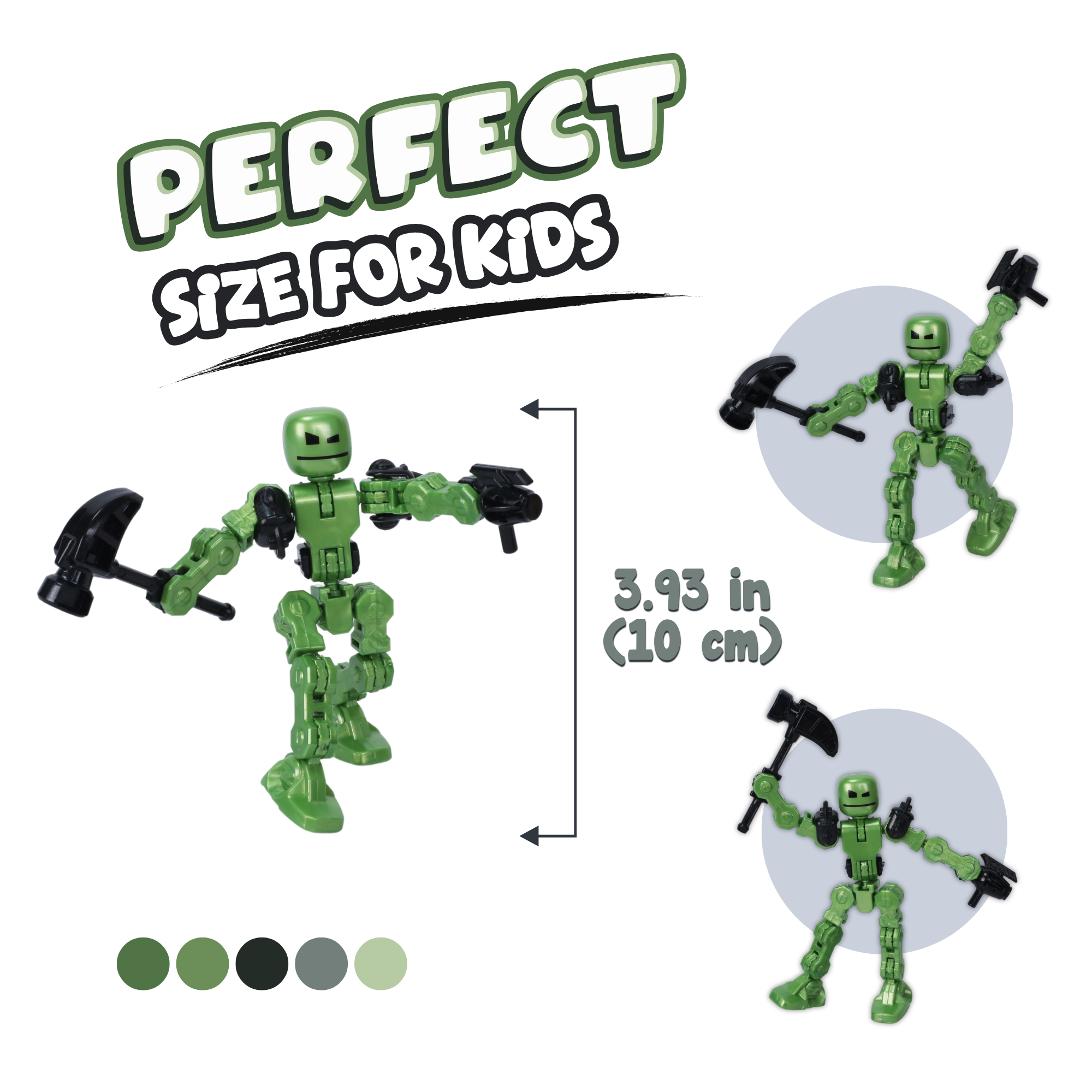 Klikbot Galaxy 3 Pack: Poseable Action Figures with Accessories