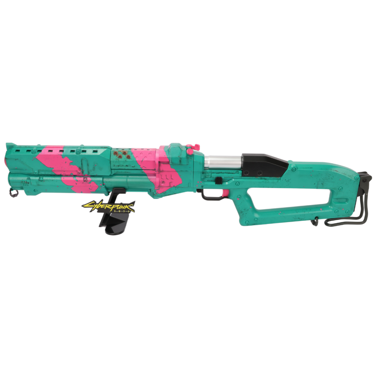 Cyberpunk 2077 GUTS 1:1 Scale Shotgun Replica – 32 Inch Prop with Pump Action, Light Sound Smoke FX & Display Stand