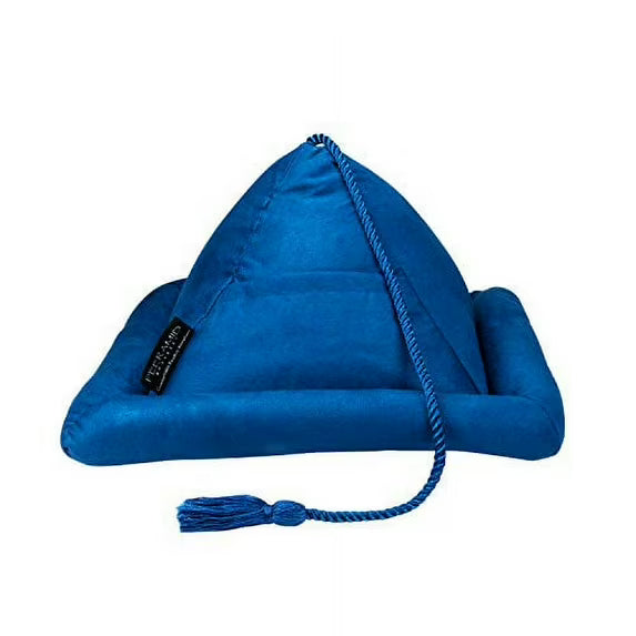 Hog Wild Peeramid Bookrest Book Stand for Hands-Free Reading Soft Polyester Microfiber, Blue