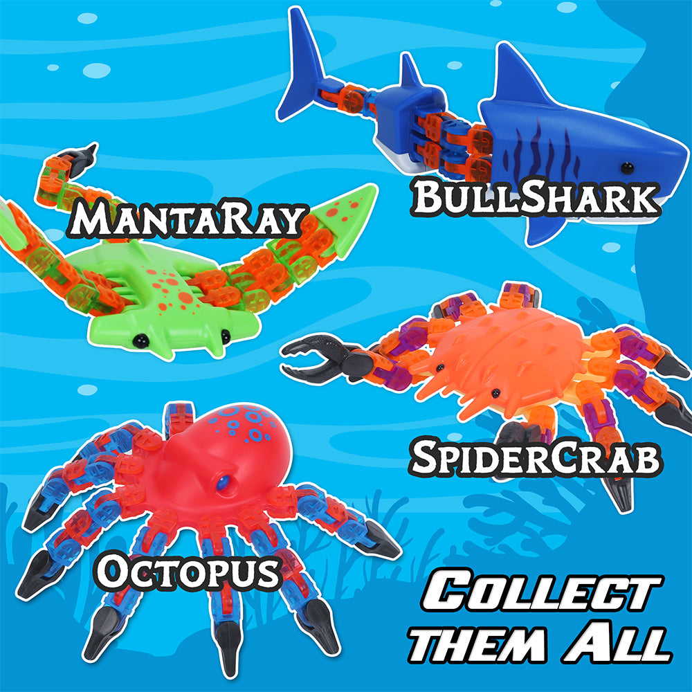 Klixx Ocean Shark & Crab 2-Pack: Fidget & Click Fun!