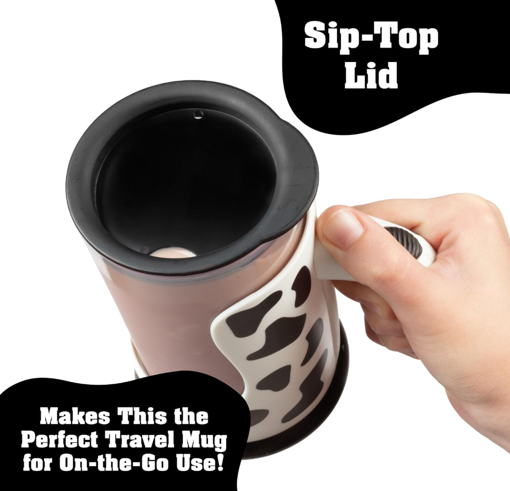 HogWild Moo Mixer - novelty beverage drink mixer