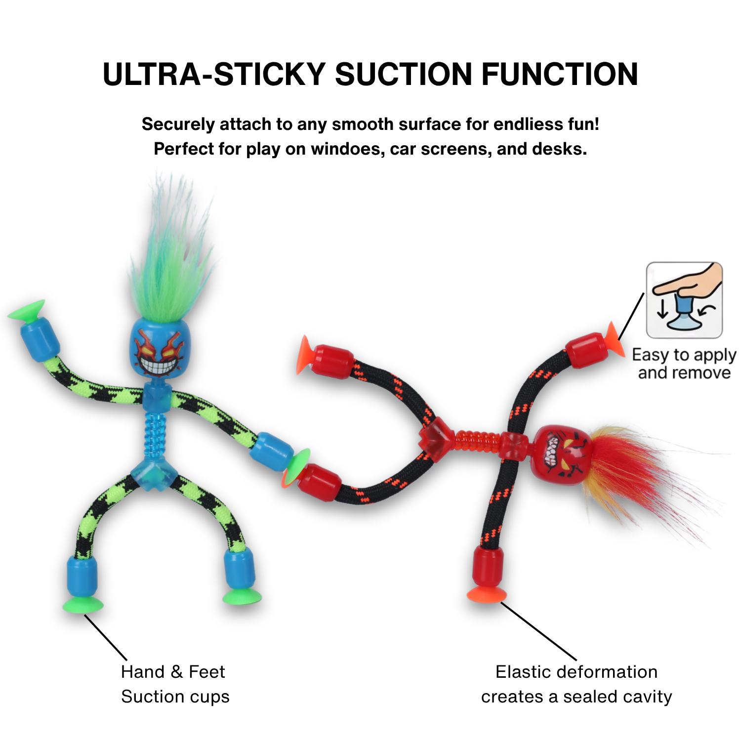 RopeBot Suction Toy – Suction Hands & Feet Travel Toy for Kids 4-8