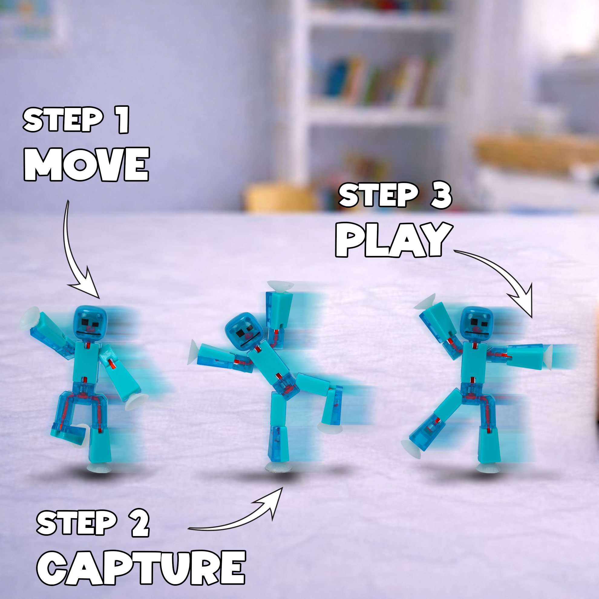 StikBot 2-Tone 6-Pack – Poseable Stop-Motion Figures
