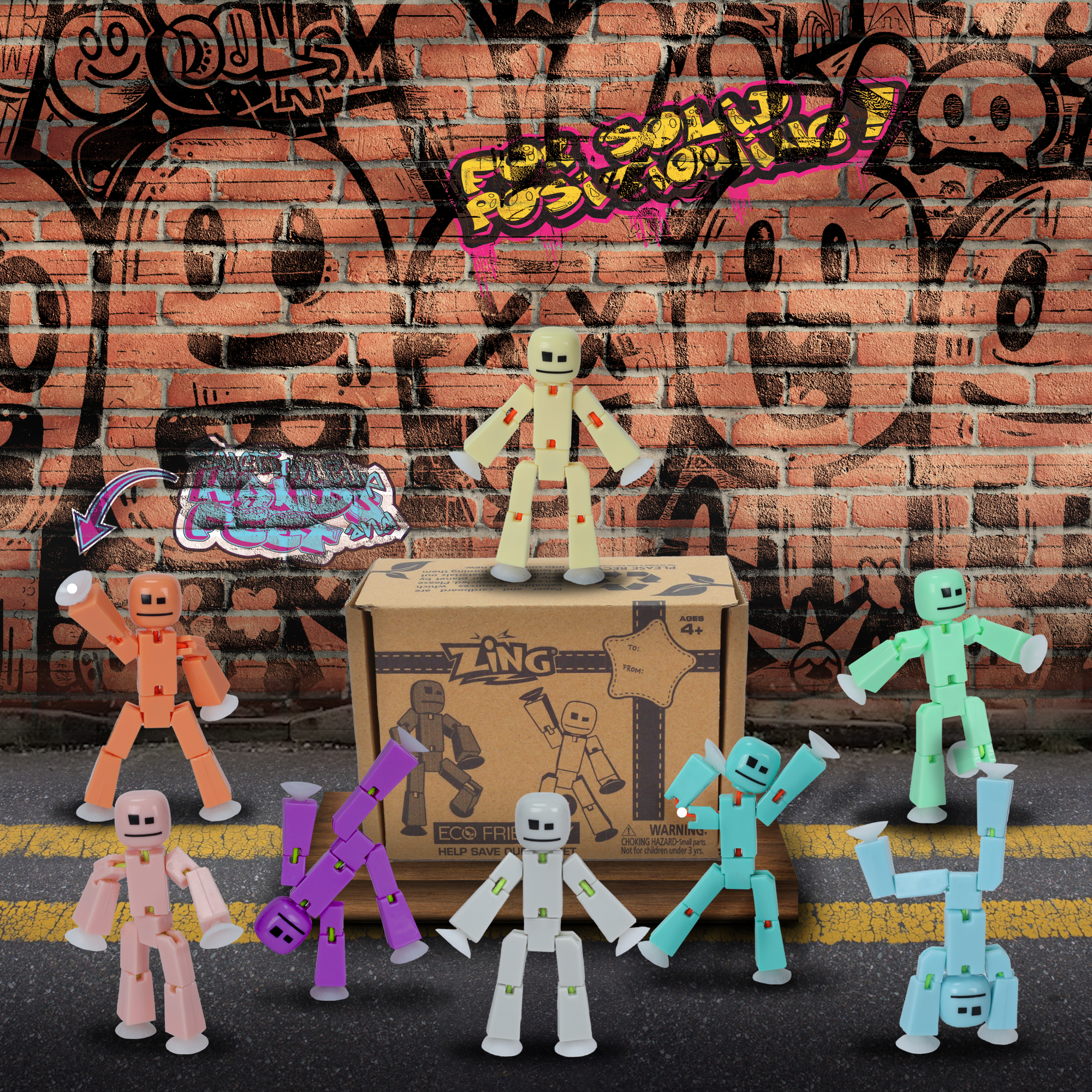 StikBot Pastel 8 Pack: Color Your Stop Motion World!