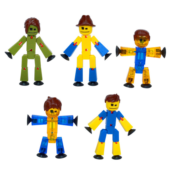  Zing Klikbot Complete Set of 4 Poseable Action Figures with  Weapons, Translucent, Create Stop Motion Animation, for Ages 6 and Up  (Series 2 Villains) : Toys & Games