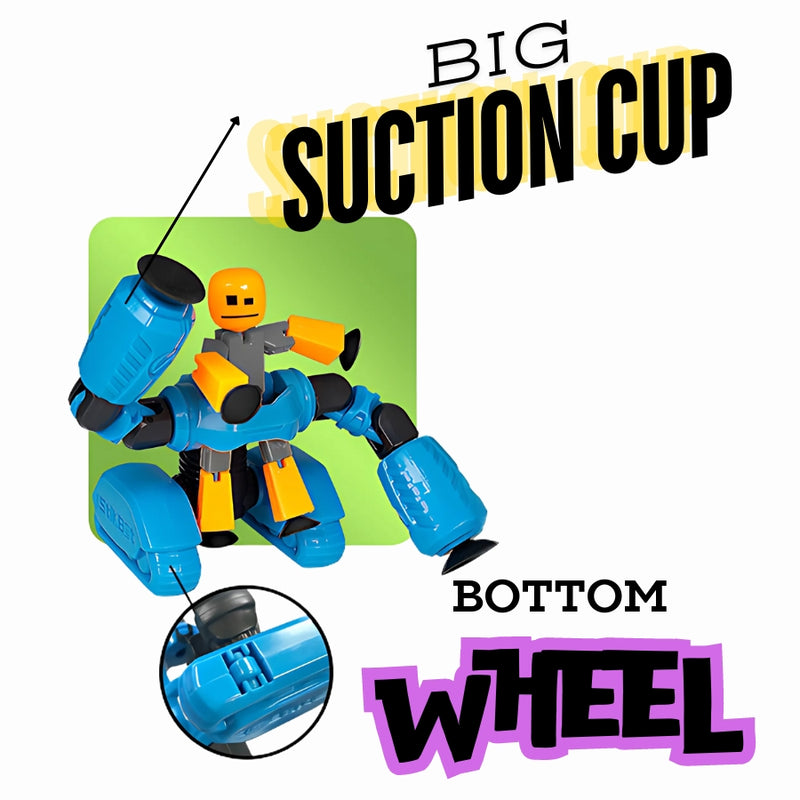 Stikbot Megabots - Blue (Avalanche) Stikbot Poseable Collectible Stop Motion Action Figures and Mega Vehicles