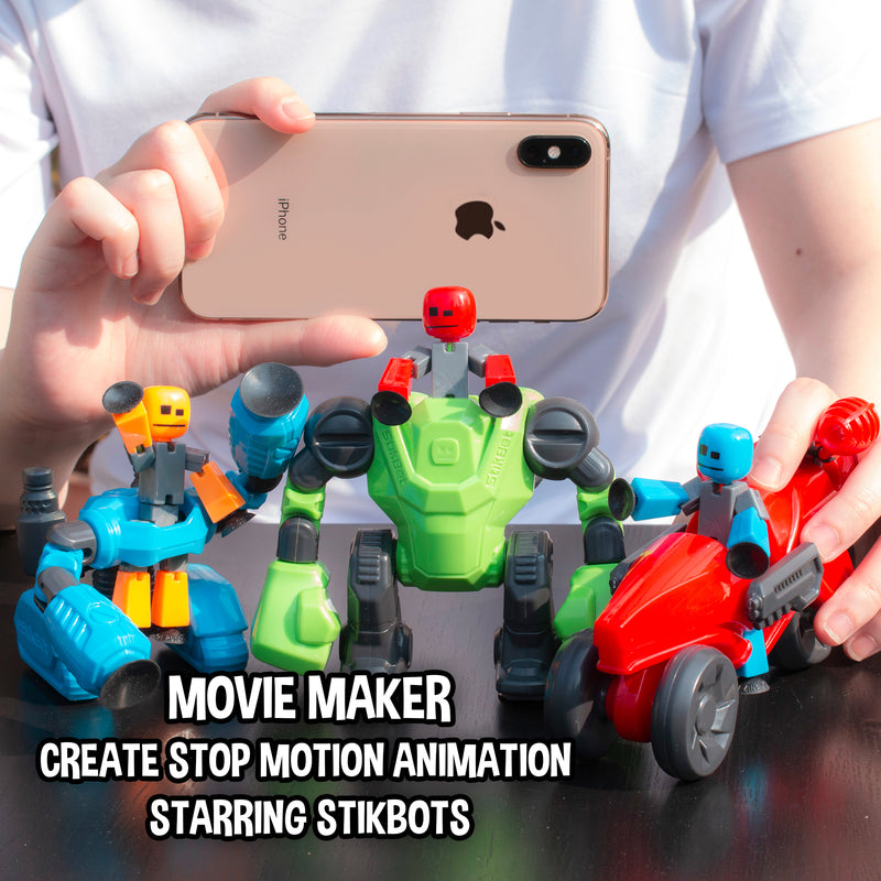 Stikbot Megabots - Blue (Avalanche) Stikbot Poseable Collectible Stop Motion Action Figures and Mega Vehicles