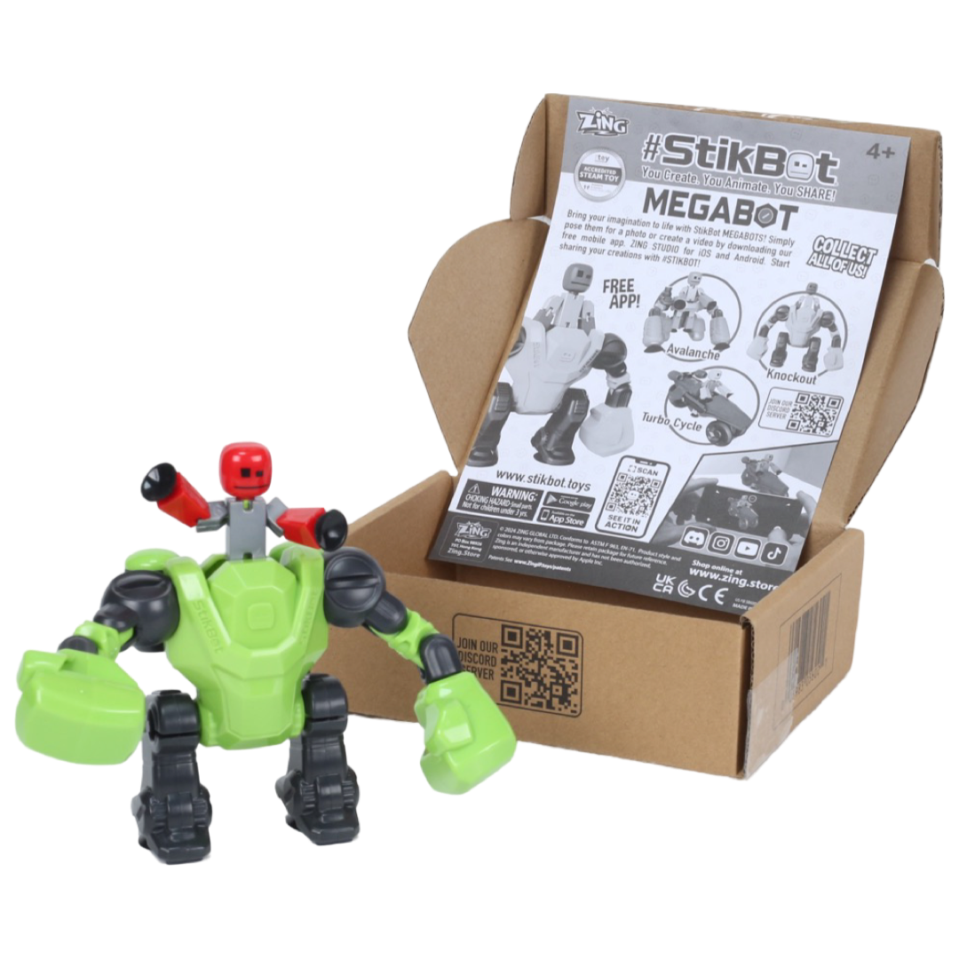 Stikbot MEGA Knockout Green MegaBot: Punch into Stop Motion Fun!