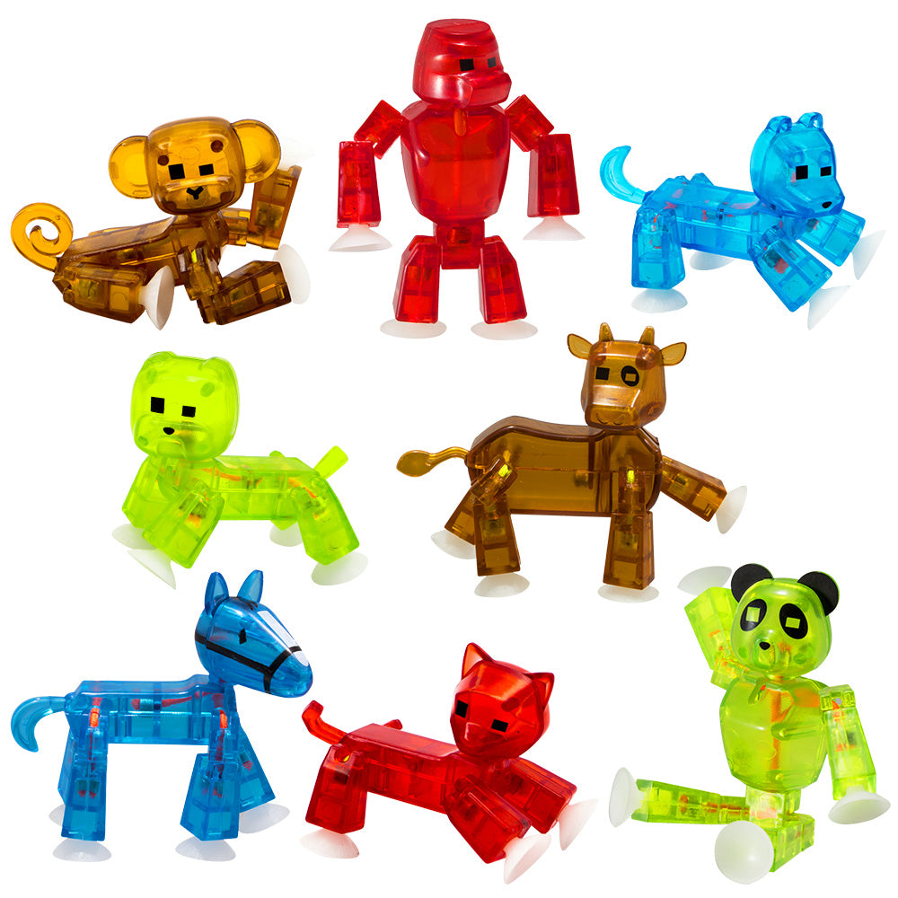 StikBot Pets Mega Pack A - 8 Poseable Figures for Stop Motion Fun