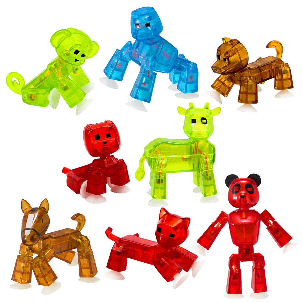 StikBot Pets Mega Pack B - 8 Figures for Stop Motion Fun