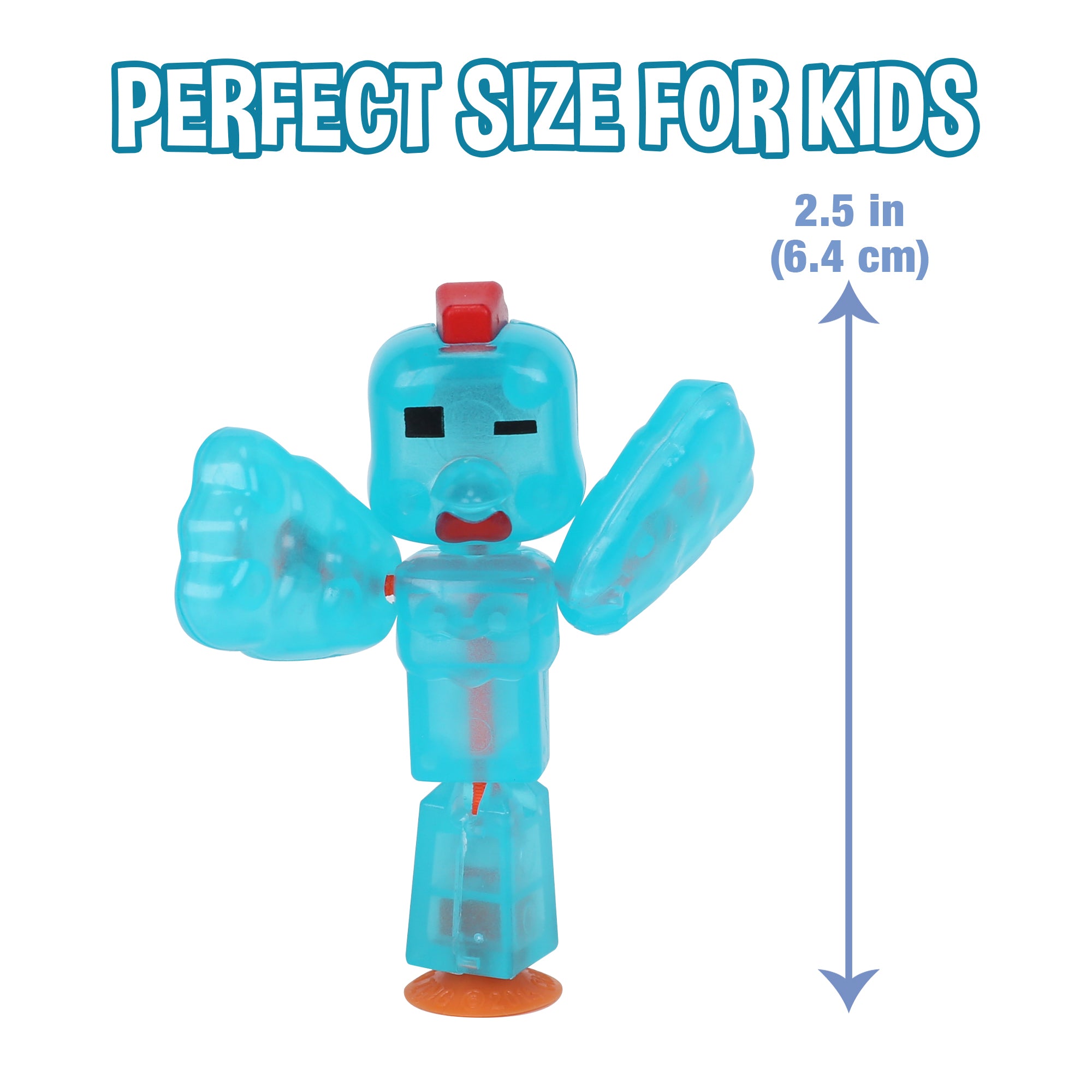 Stikbots Neon & Glow Colors, Chicken & Rabbit 4-pack Bundle