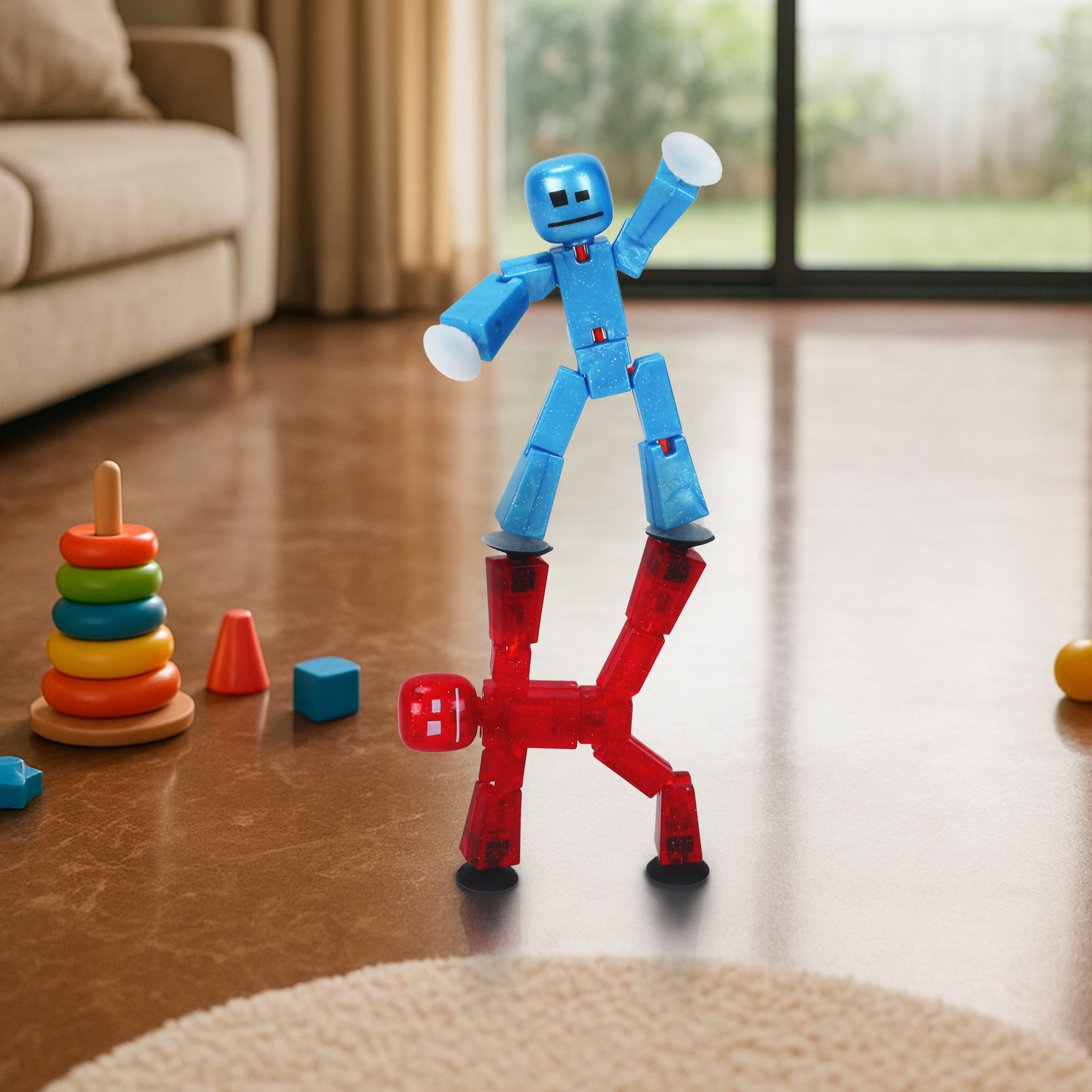 StikBot Dual Pack | StarFrost Blue & Comet Red