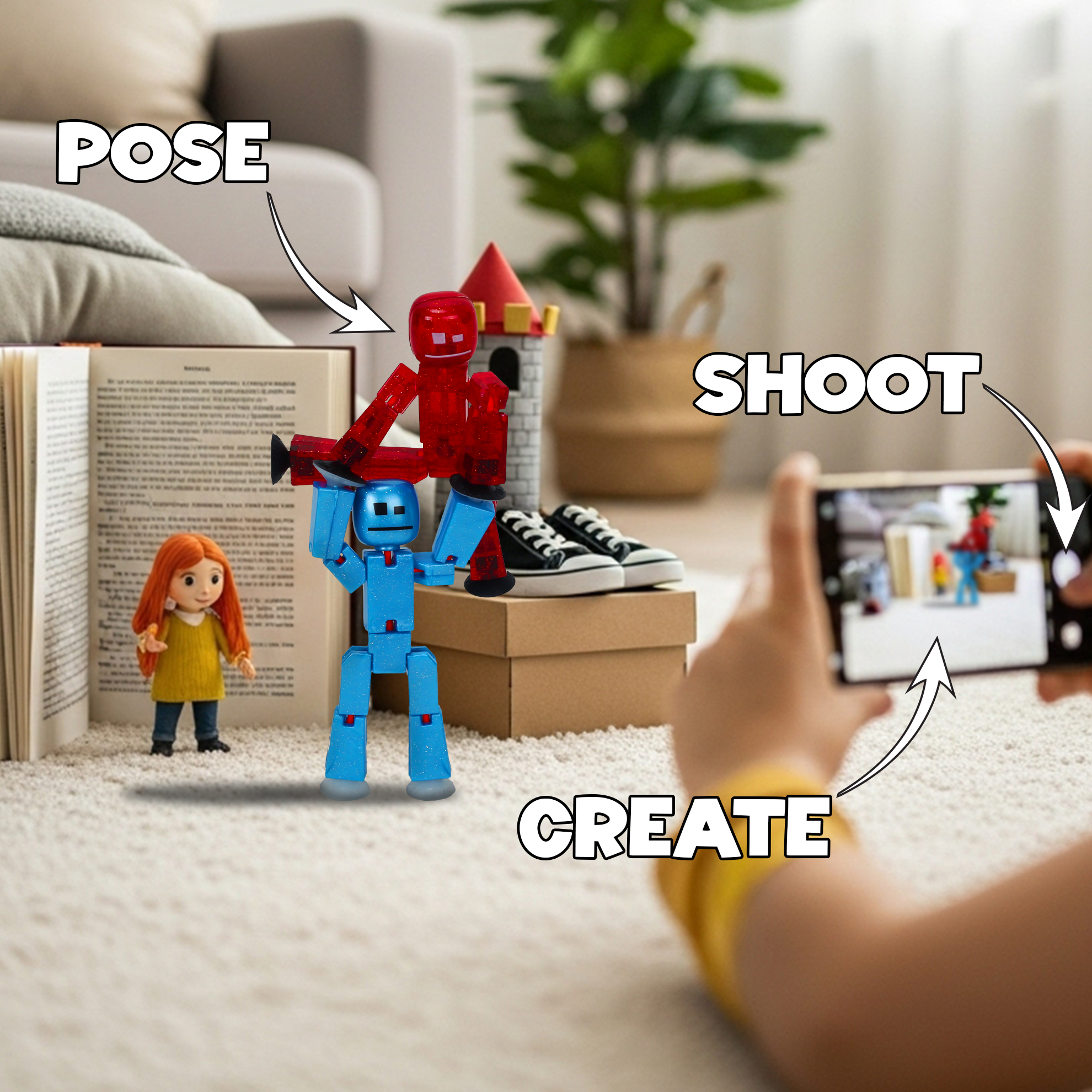 StikBot Dual Pack | StarFrost Blue & Comet Red