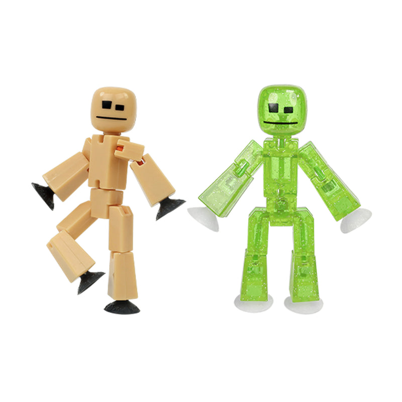  Zing StikBot Dual Pack - Includes 2 StikBots - Collectible  Action Figures and Accessories, Stop Motion Animation, Ages 4 and Up (Ice  Blue+Solid Black Sparkle) : Toys & Games