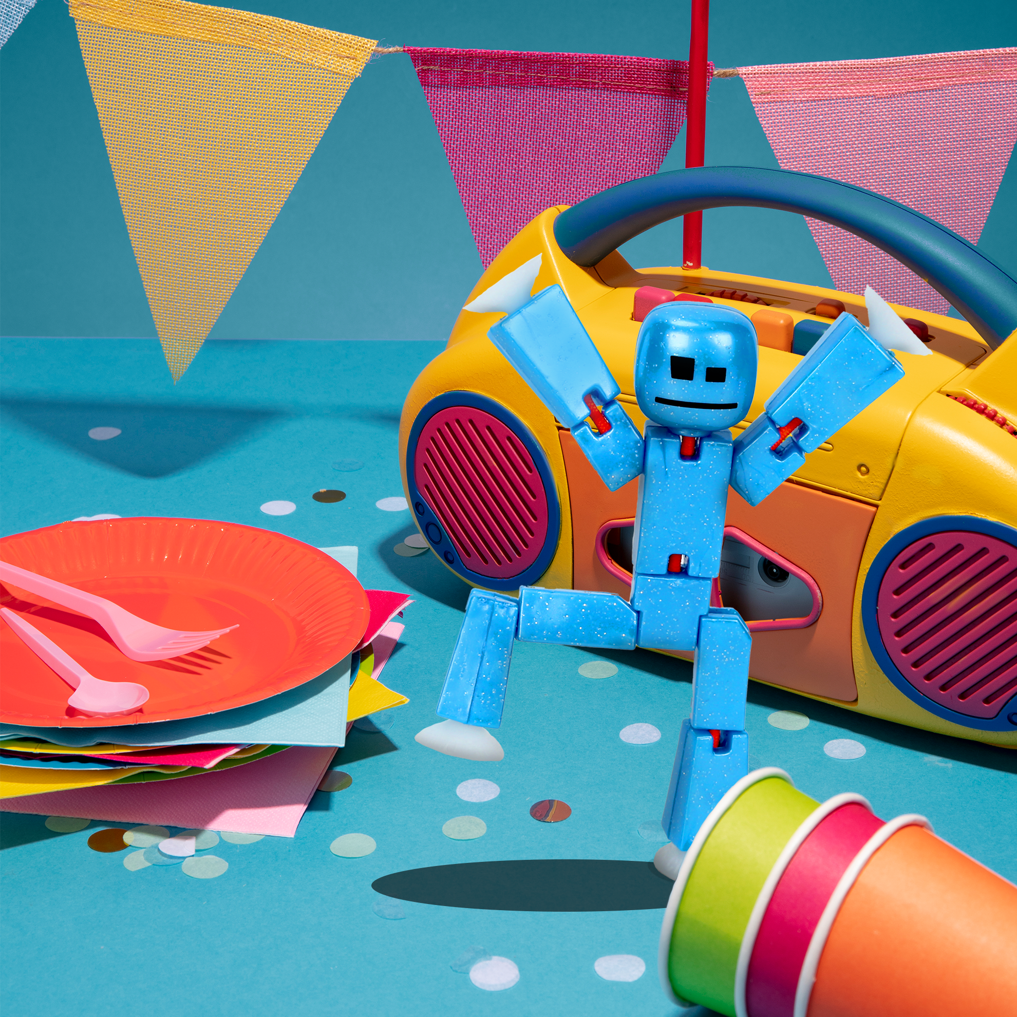 StikBot StarFrost Blue | Poseable Stop Motion Figure