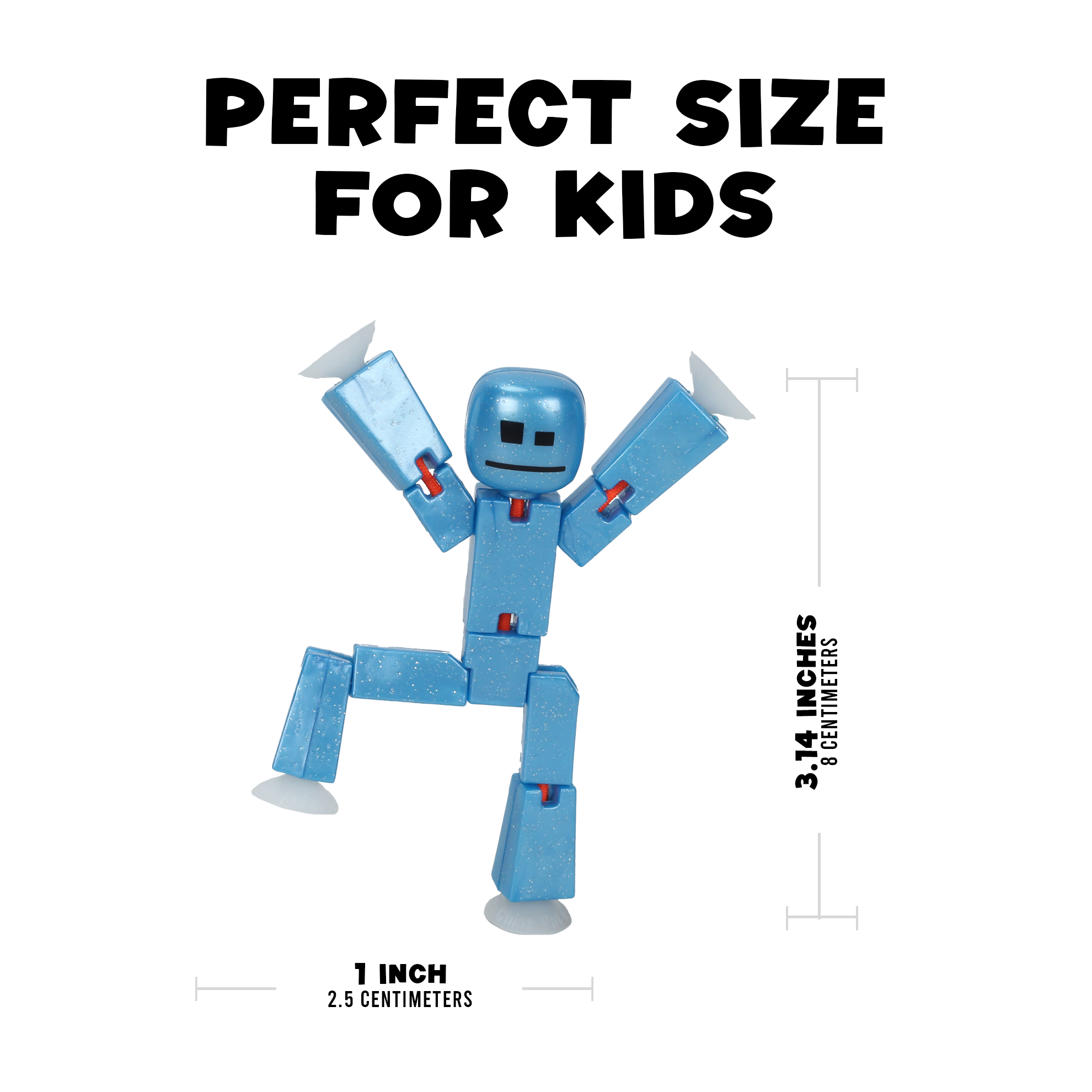 StikBot StarFrost Blue | Poseable Stop Motion Figure
