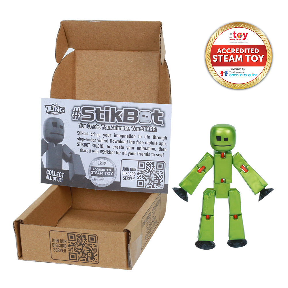 Mini Stickbot StikBot Single Pack - Collectible Posable Stop Motion Figure
