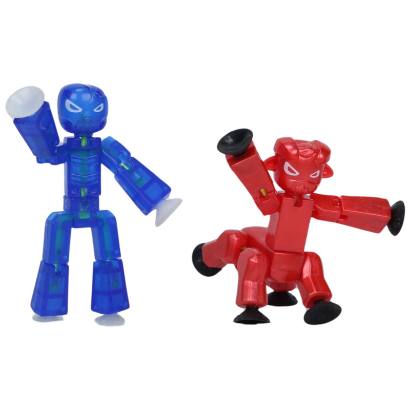 StikBot Monster Dual Pack : Grim-Clear Blue, Kyron-Red Chrome, Ages 4 and Up