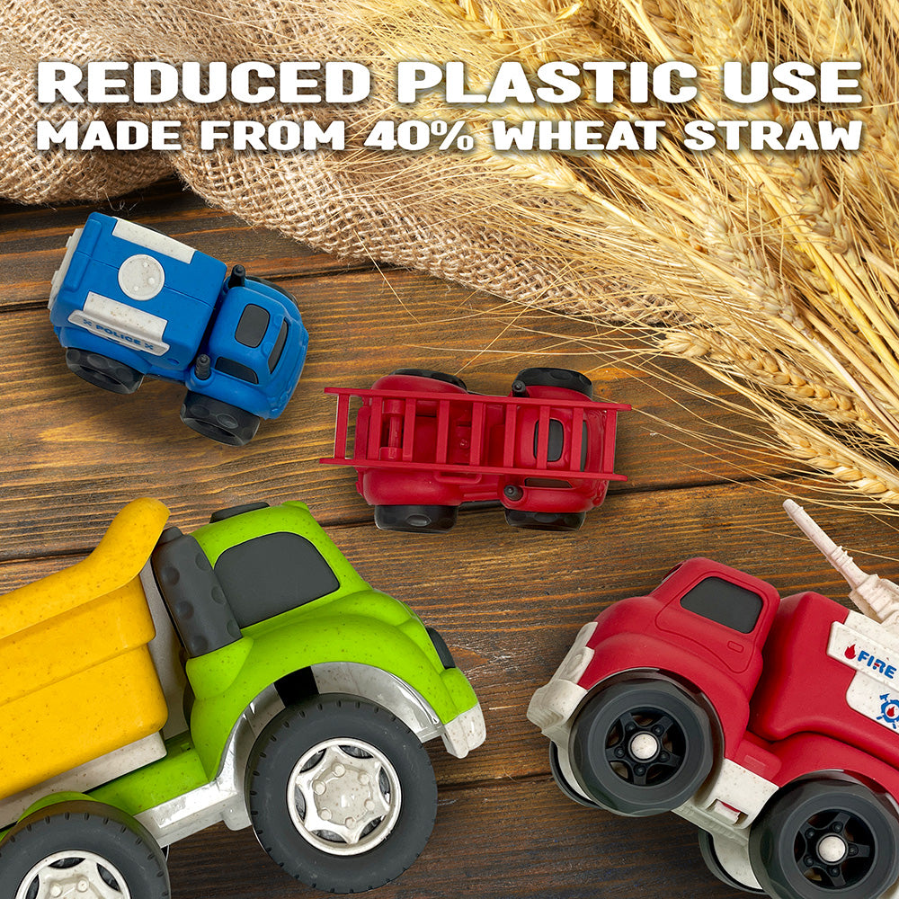 Plantastic 2 Pack City Vehicles - Small Cement Mixer & Dump Truck