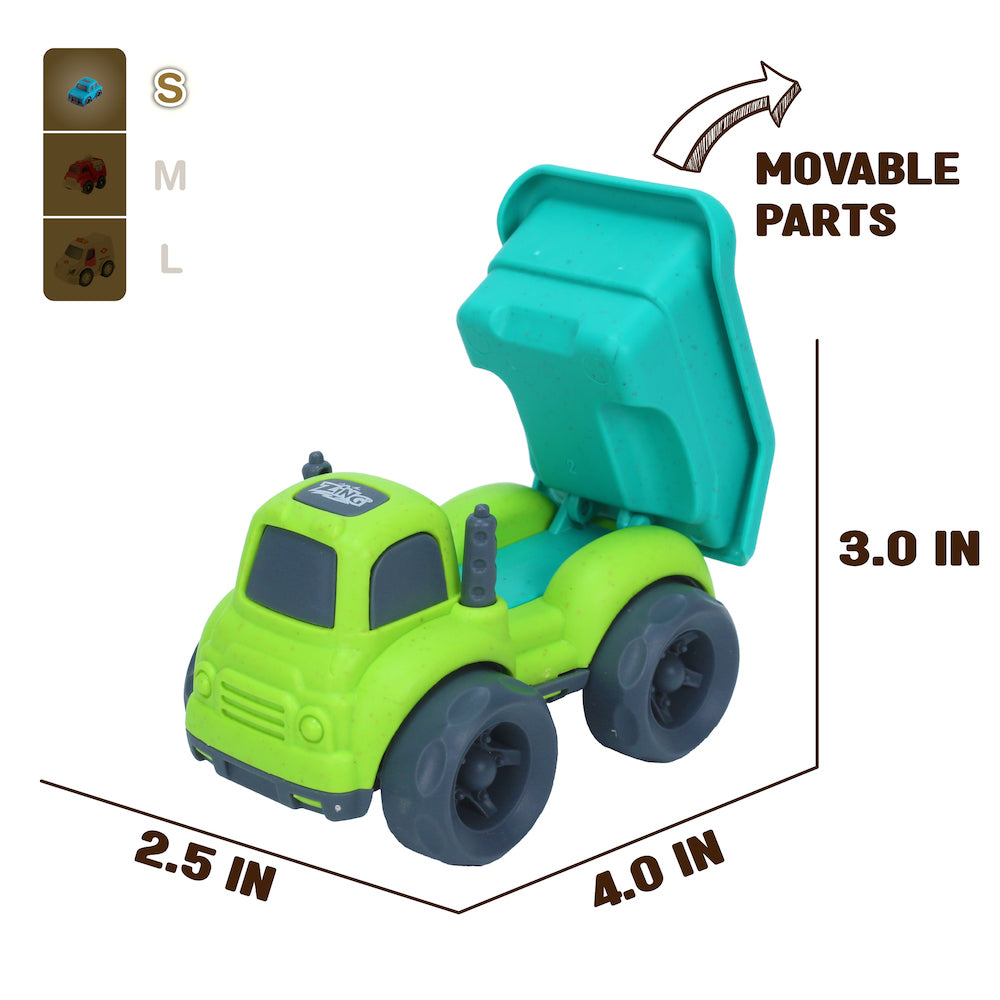 Plantastic 2 Pack City Vehicles - Small Cement Mixer & Dump Truck