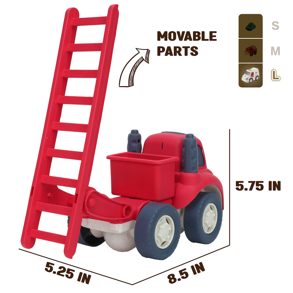 Plantastic Ladder Truck - Large Eco-Friendly Rescue City Vehicle