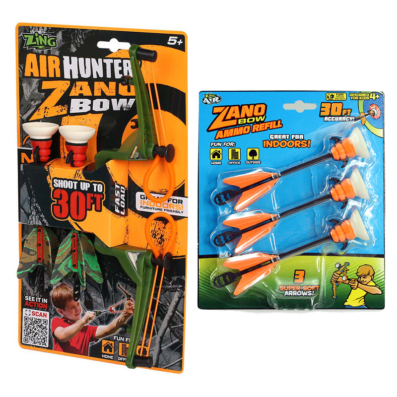 Air Hunterz Zano Bow with 3x Mini Suction Cup Arrows Bundle