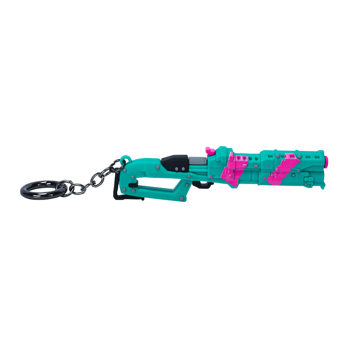 Cyberpunk 2077 Rebecca shotgun 3D PVC keychain product photo on white background