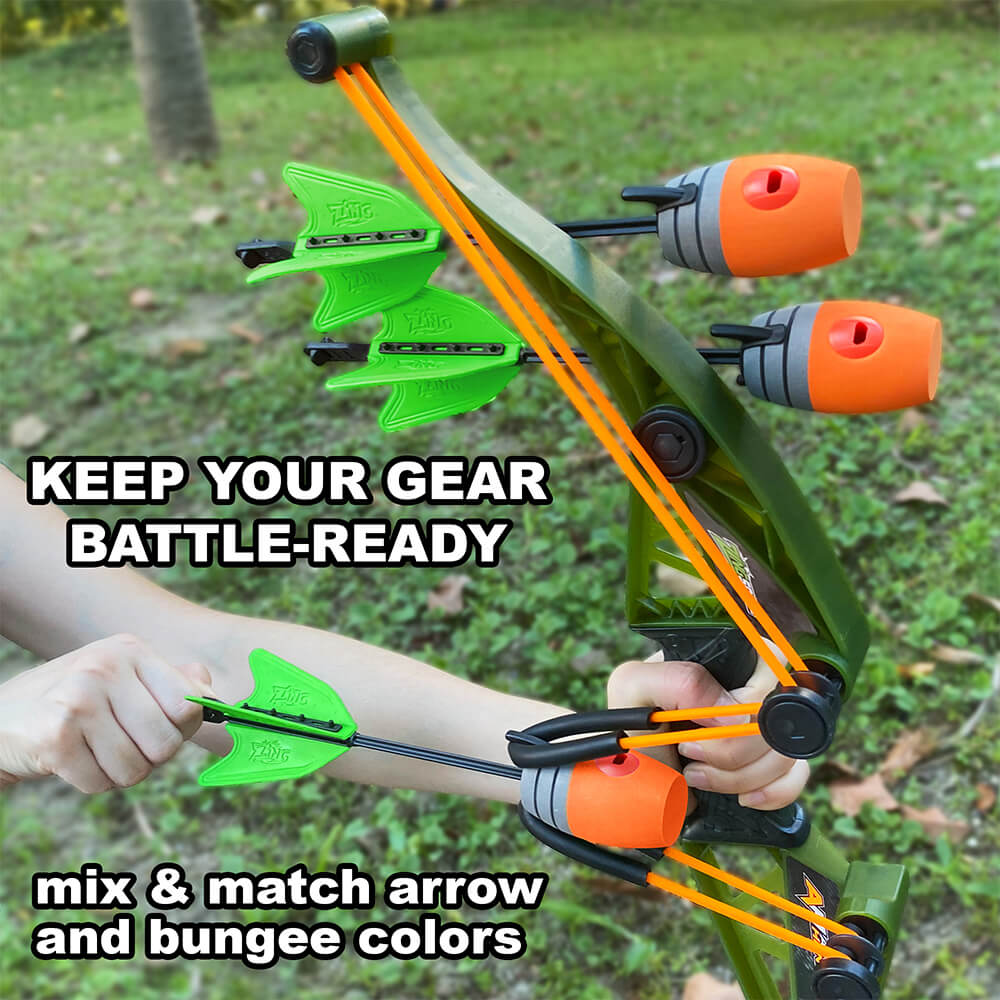 #style_2 Orange Bungee Sets & 4 Green/Orange Zonic Whistle Arrows