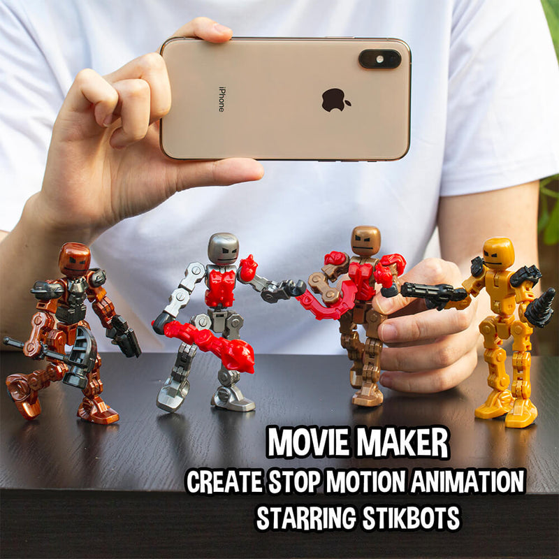 Zing Stikbot Legendz STEM Action Figure Toys, Collectible Action Figures  and Accessories, Stop Motion Animation - 4 Pack 