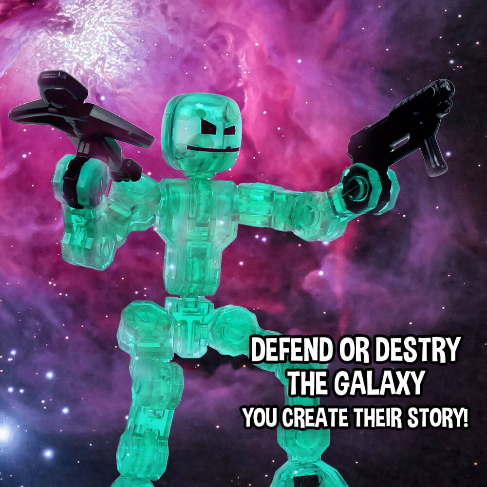 Klikbot Action Figure Cattivo - Thrash - Giocattolo Per Animazione Stop Motion - Bracci E Gambe Snodabili