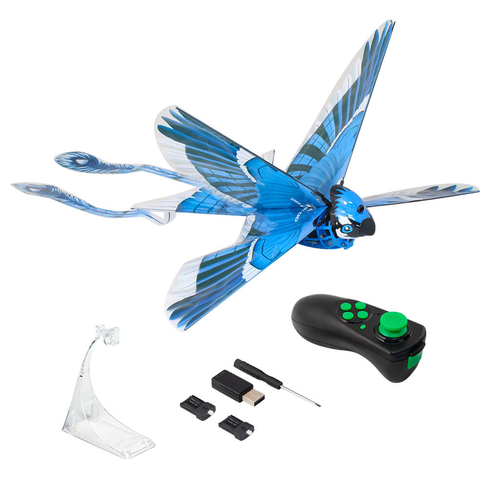 Go Go Bird Blue Jay - Smart & Easy RC Flying Bird Toy