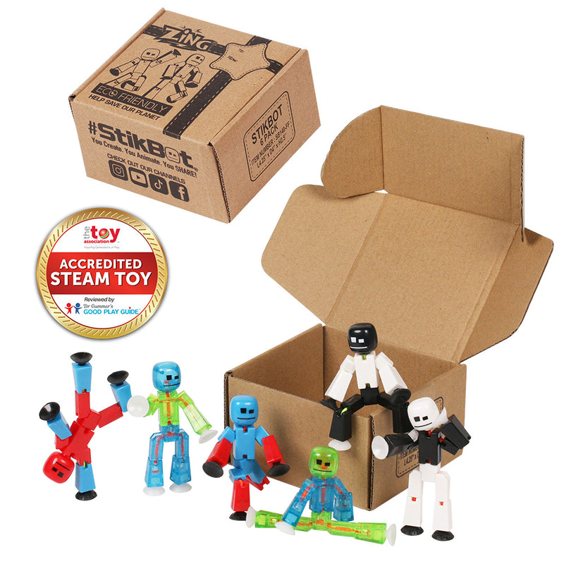 Zing Stikbot Family Pack - New Bundle (Eco Friendly Packaging)