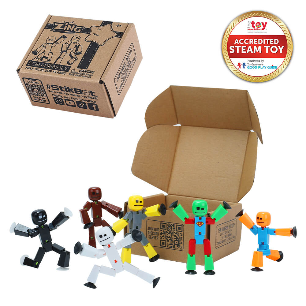 StikBot Special 6-Pack Bundle | Unique Colors - Animation Toy