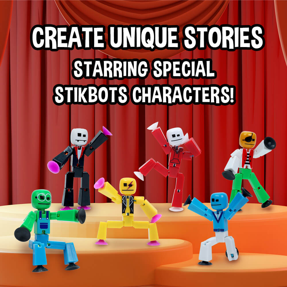 StikBot Avatar Series 1 - Pack of 6 UV Printed Stikbots